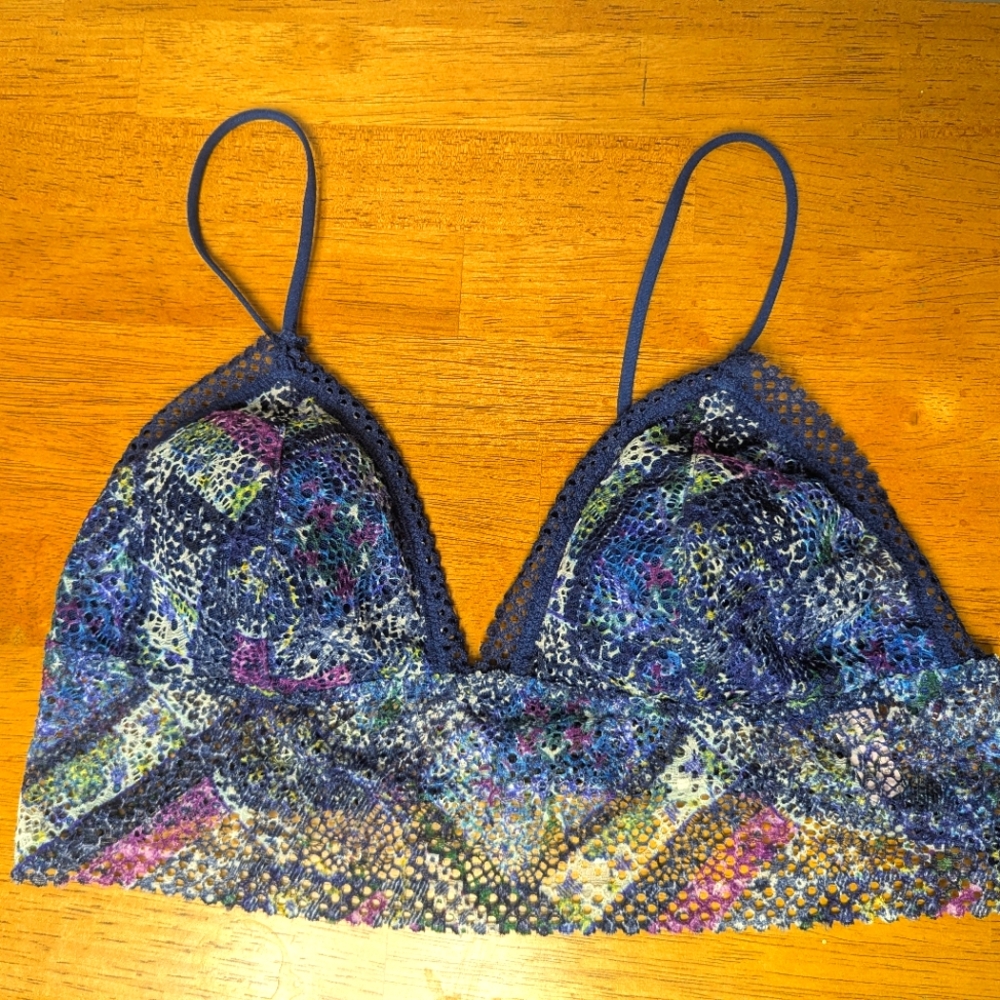 Victoria's Secret Blue and Purple Triangle Bralette